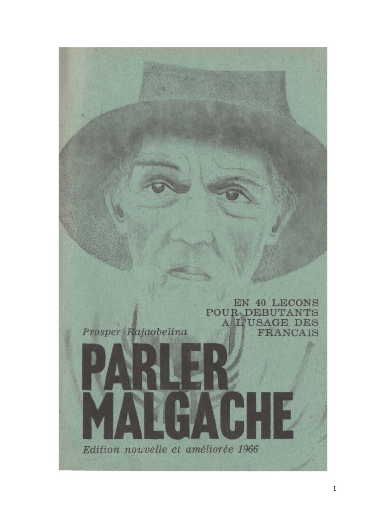 Rajaobelina, Prosper. 1966. Speak Malagasy: A Method To Learn Usual ...