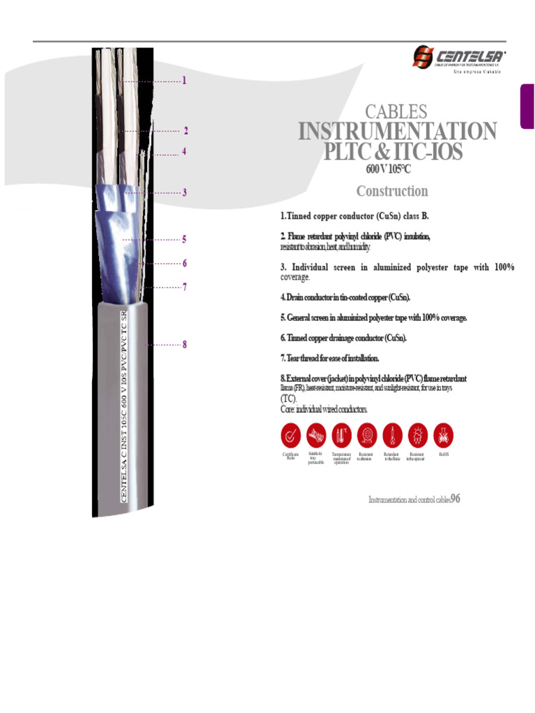 Instrumentation Control Cables Overview | PDF | Electrical Conductor ...