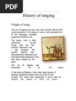History and Evolution of Singing | PDF | Singing | Human Voice