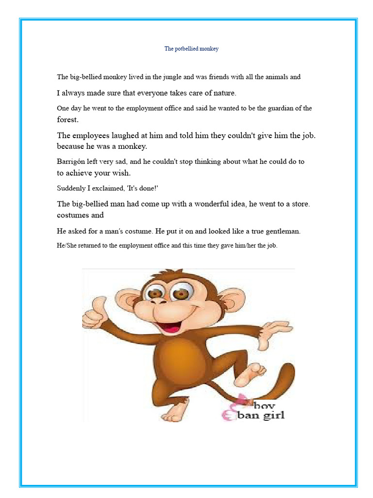 The Big-Bellied Monkey | PDF