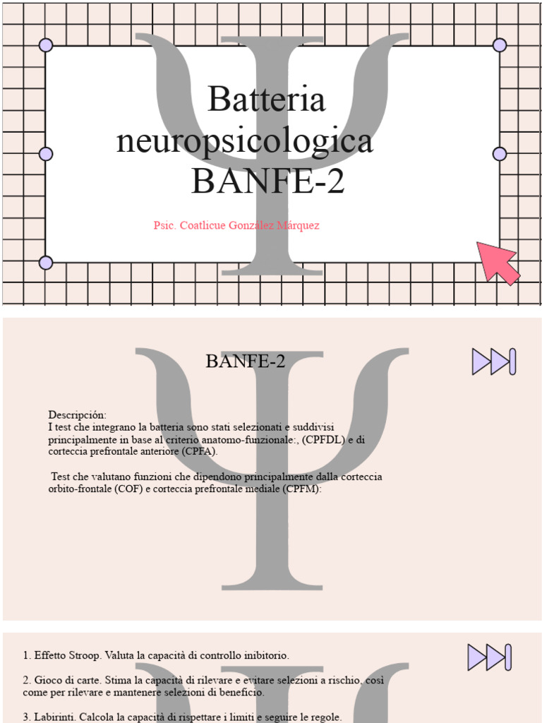 Batteria Neuropsicologica BANFE-2 | PDF