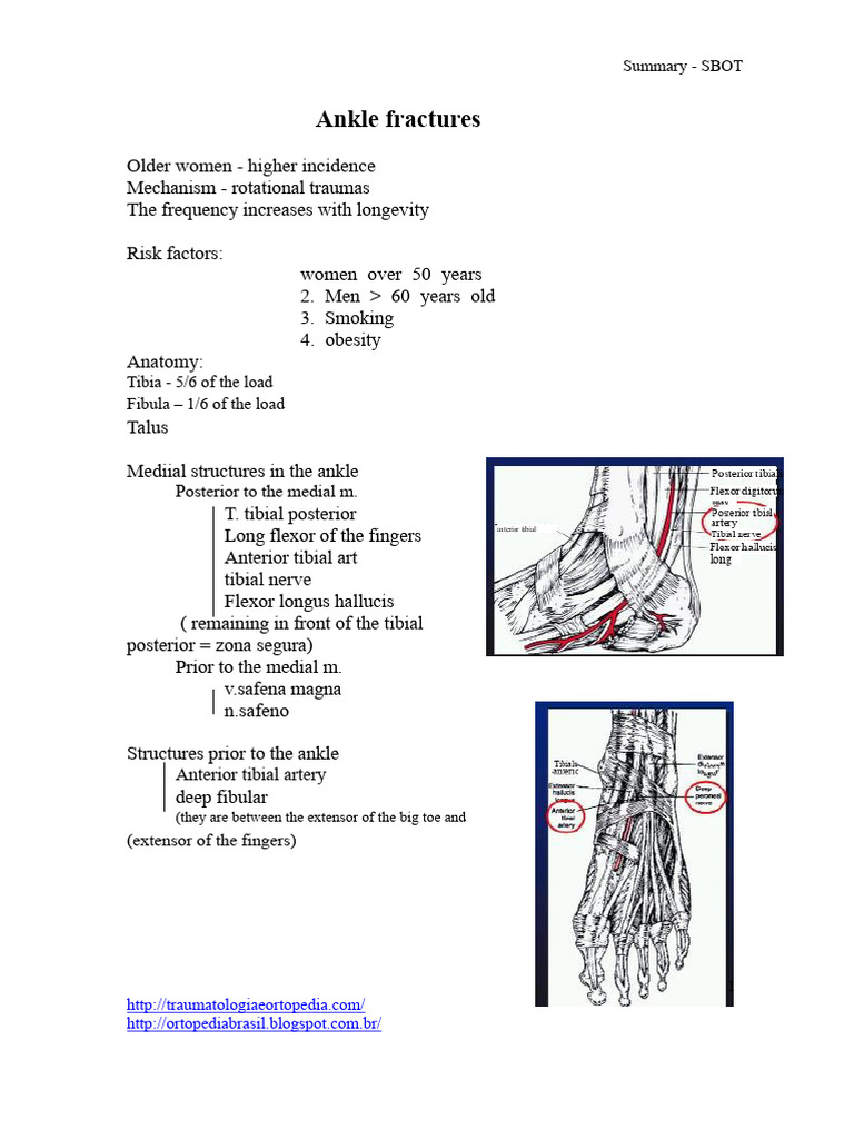 Ankle Fractures: Causes and Treatments | PDF | Ankle | Foot
