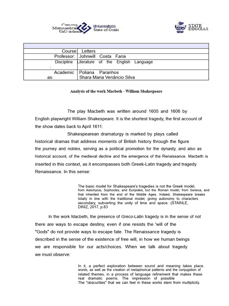 Untitled | PDF | Macbeth | Tragedy
