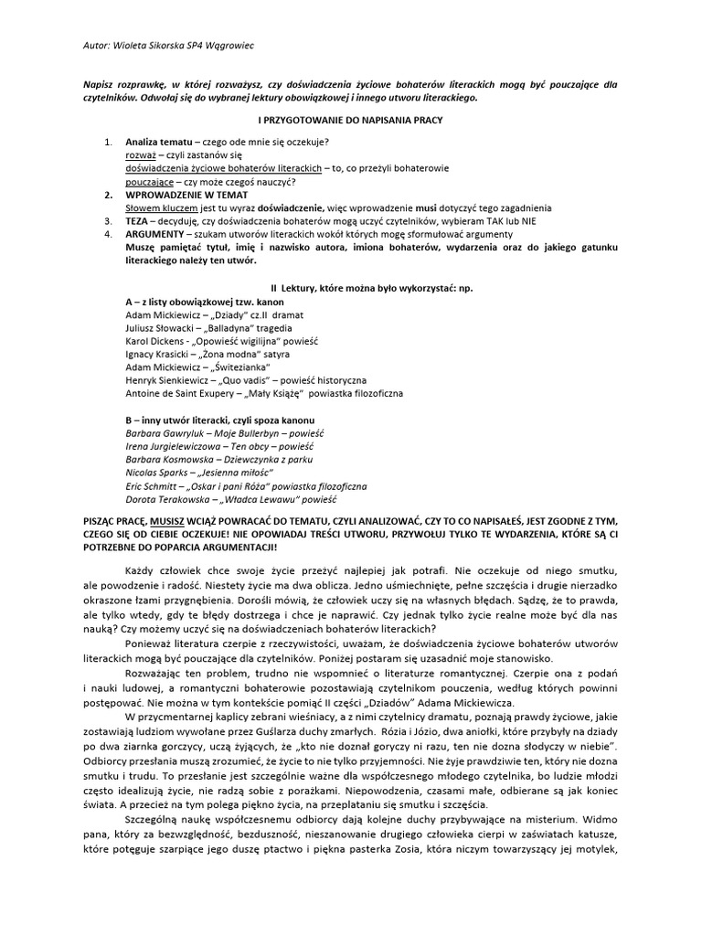 ROZPRAWKA_przyklad | PDF
