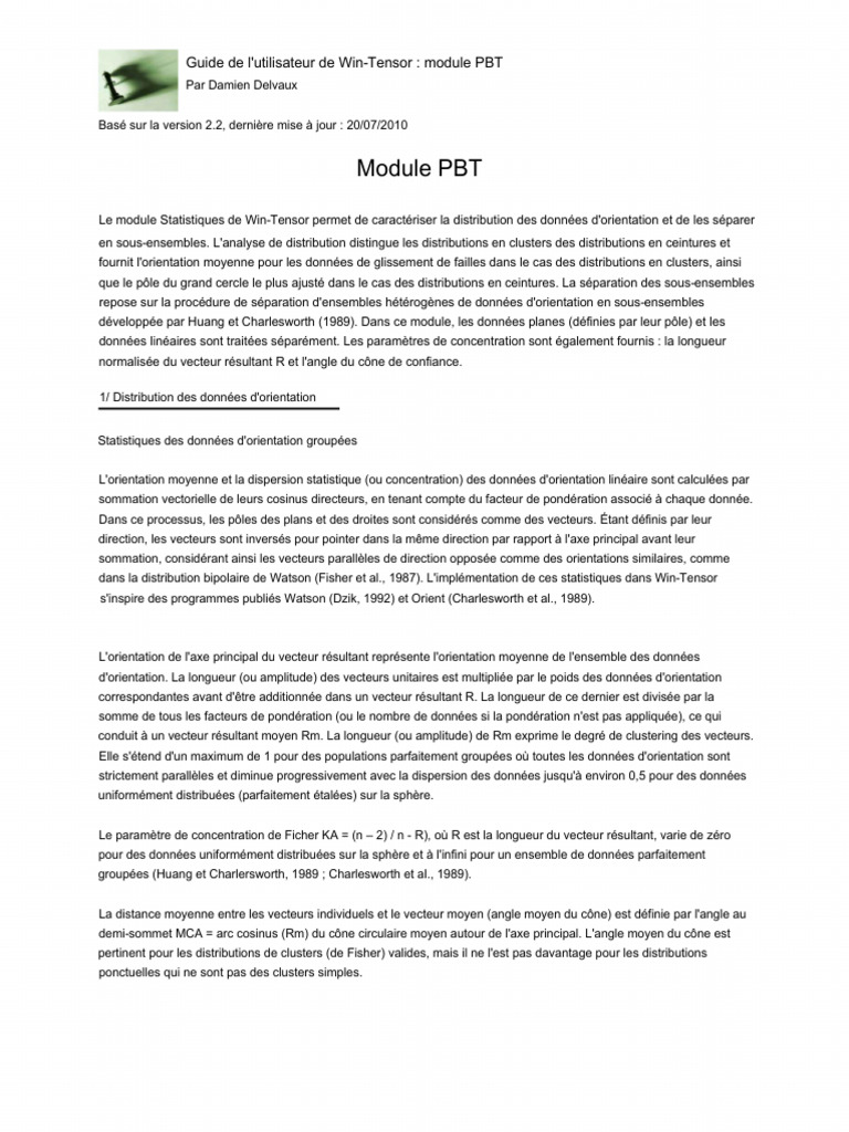 Analyse des données d'orientation | PDF | Angle | Kernel (Système d ...