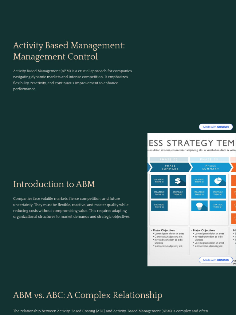 Activity Based Management Explained | PDF | Market (Economics ...