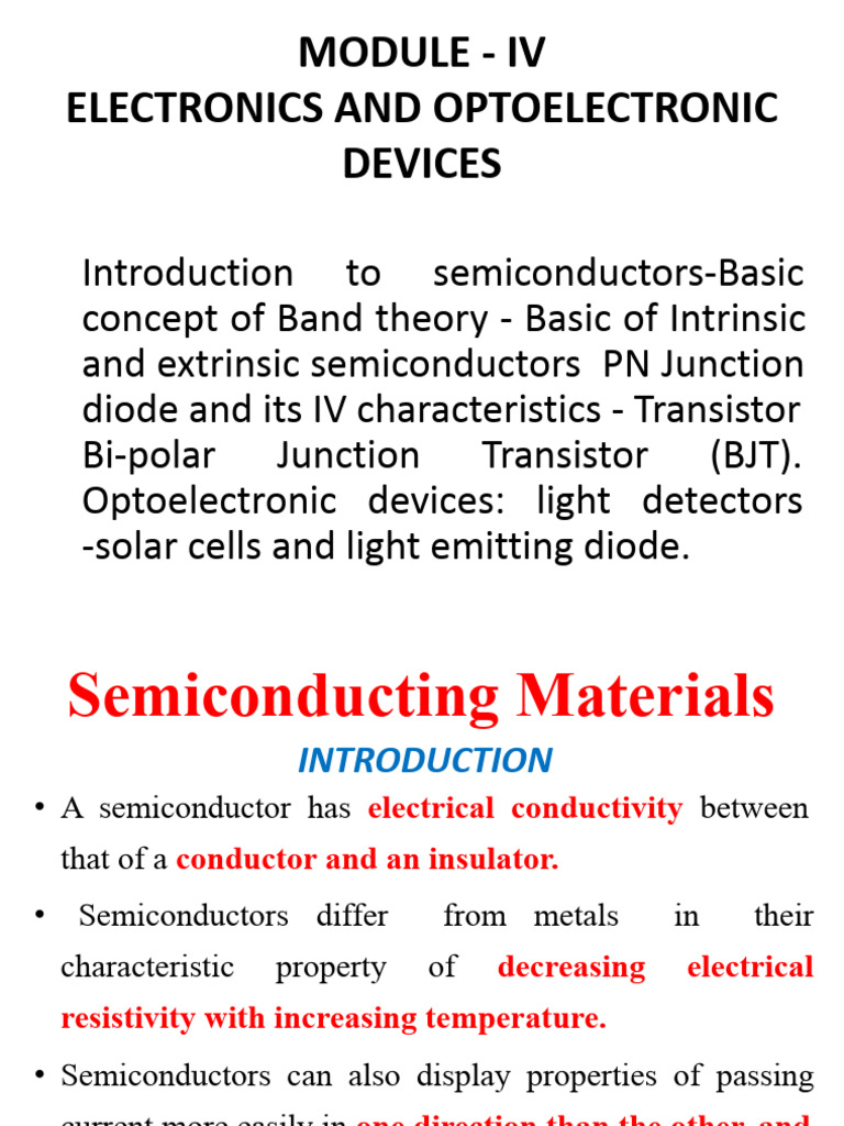 Semiconductor Basics and Types Explained | PDF | Semiconductors ...