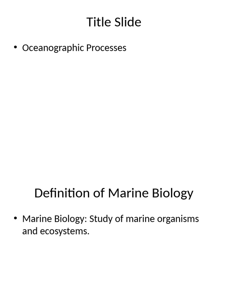 Overview of Marine Biology Essentials | PDF