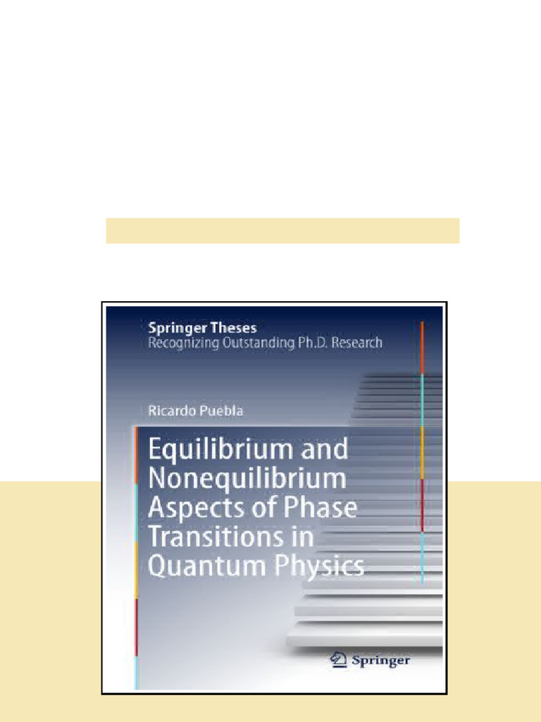 Equilibrium And Nonequilibrium Aspects Of Phase Transitions In Quantum ...