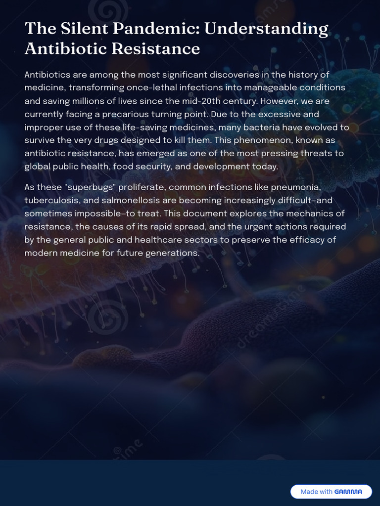 Antibiotic Resistance: A Global Threat | PDF | Antimicrobial Resistance ...