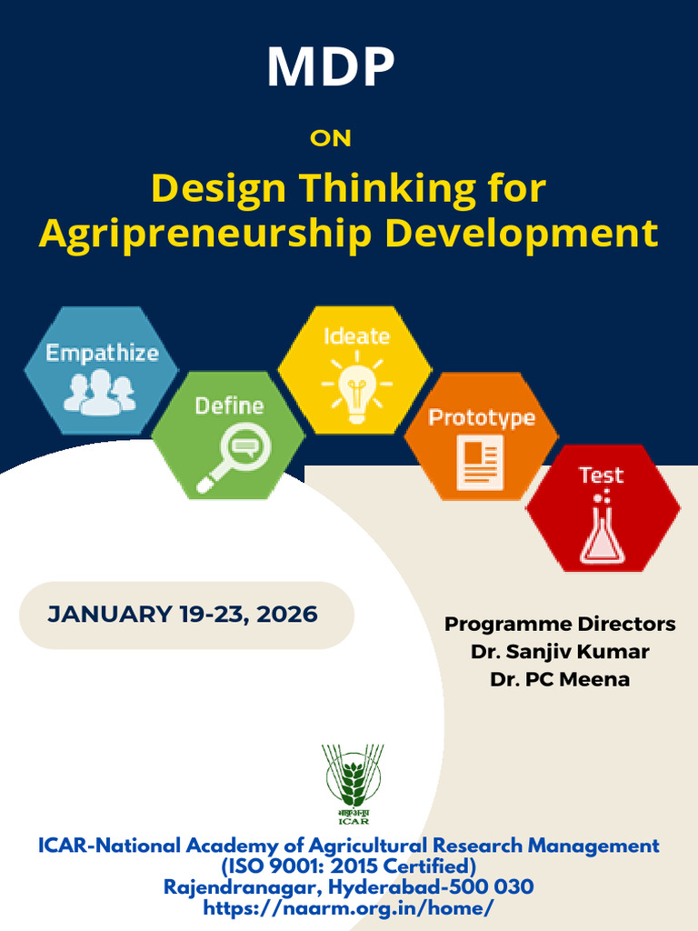 Design Thinking for Agripreneurship 2026 | PDF