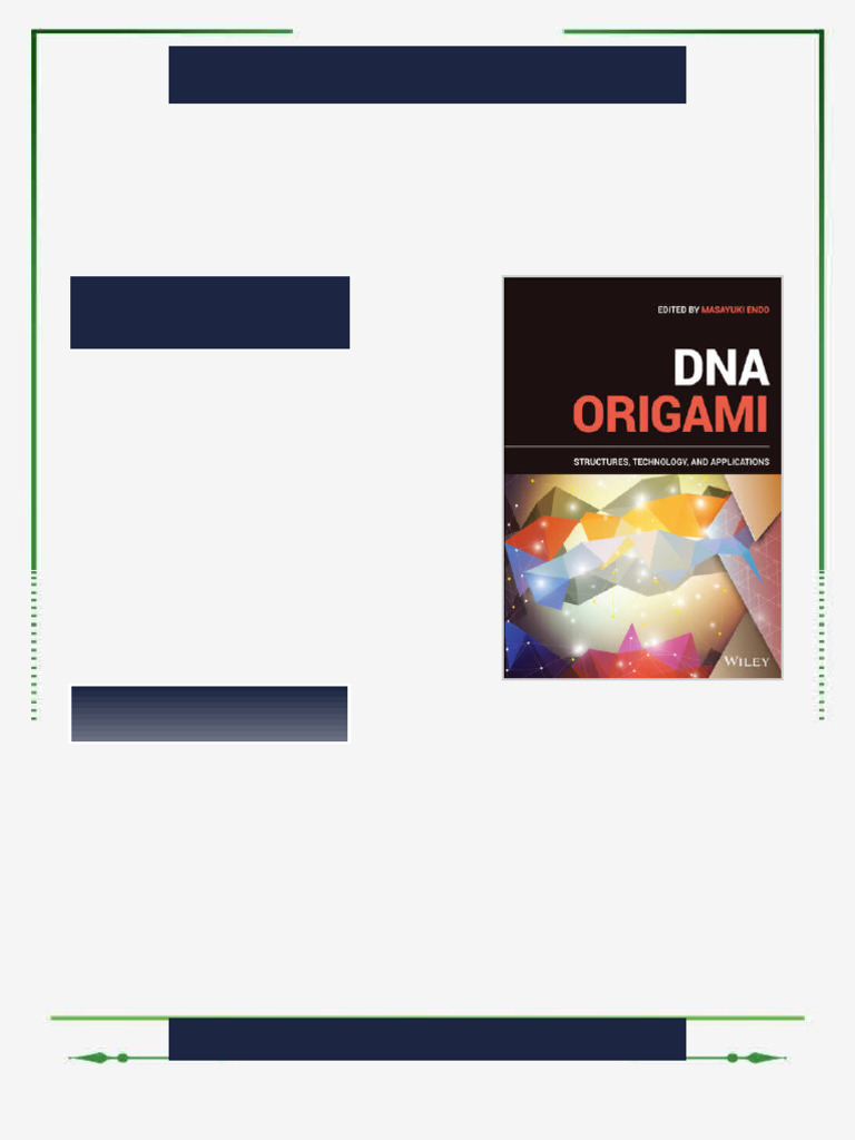 DNA Origami Structures Technology and Applications 1st Edition Masayuki ...