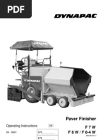 Paver Finisher: F 8 W / F 8-4 W F 7 W