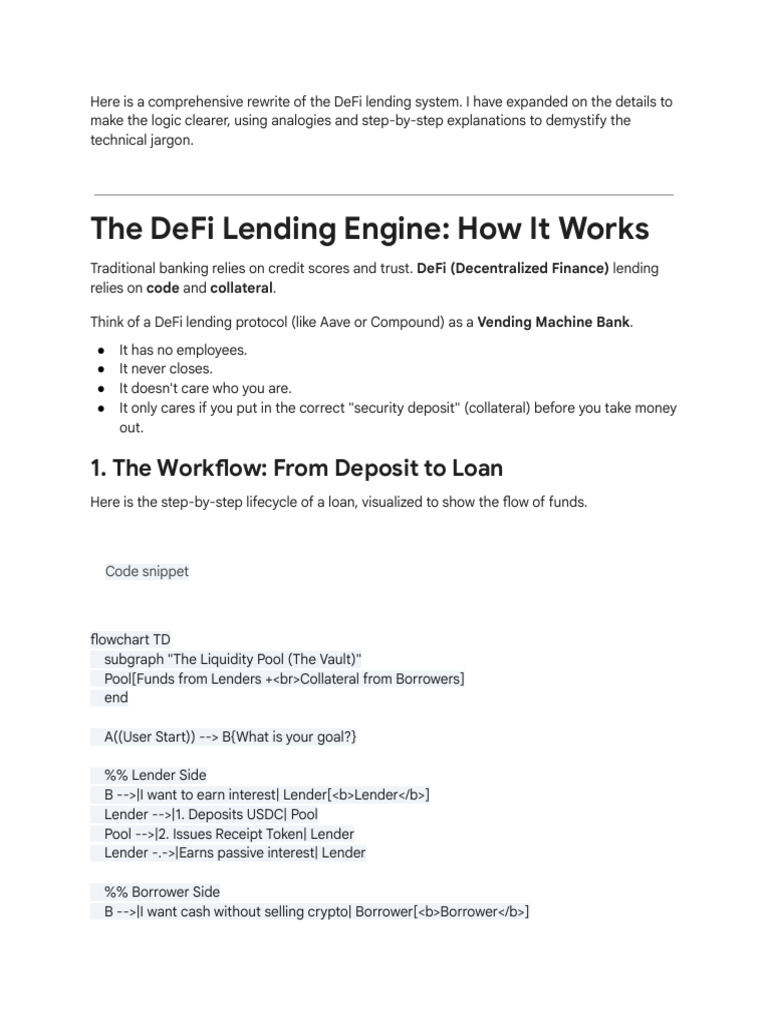 Understanding DeFi Lending Mechanics | PDF | Loans | Interest