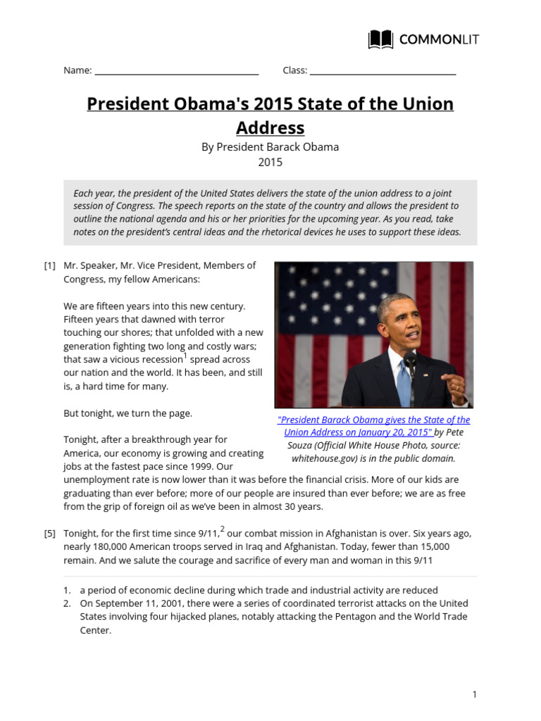 President_Obama's_2015_State_of_the_Union_Address_student_copy | PDF