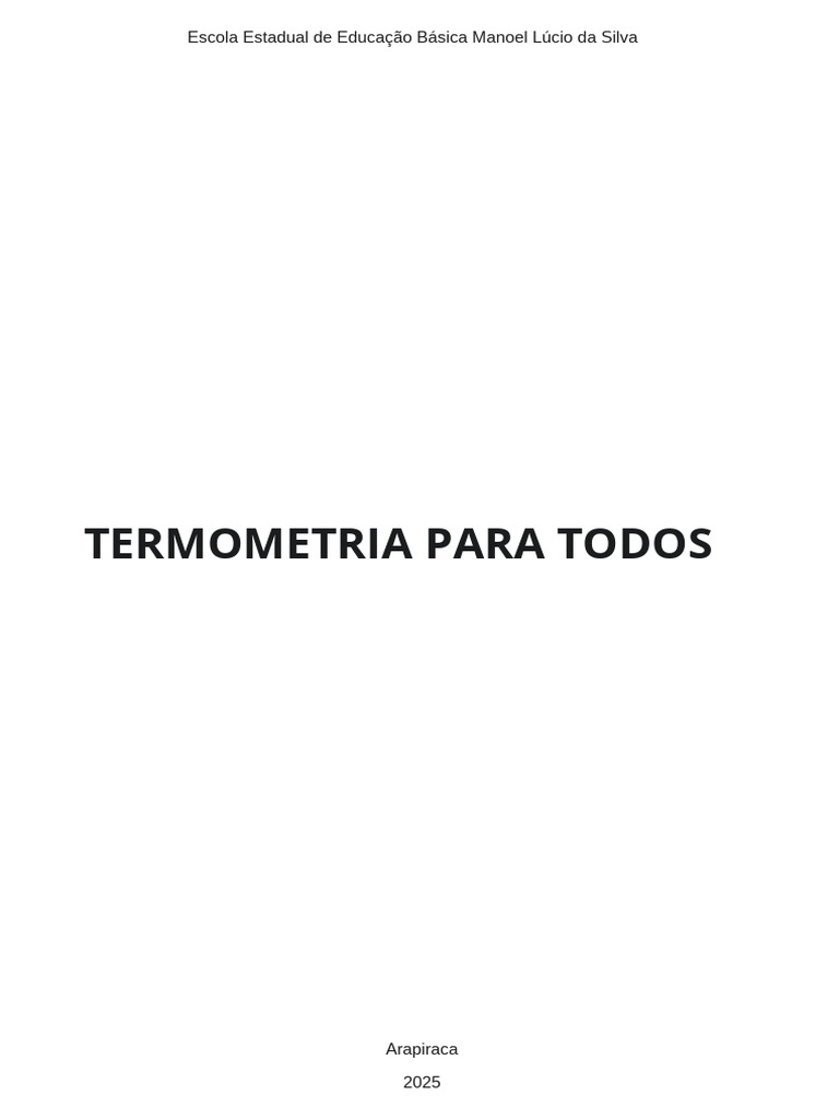 Termometria: Entendendo Temperatura e Medição | PDF | Termômetro | Calor