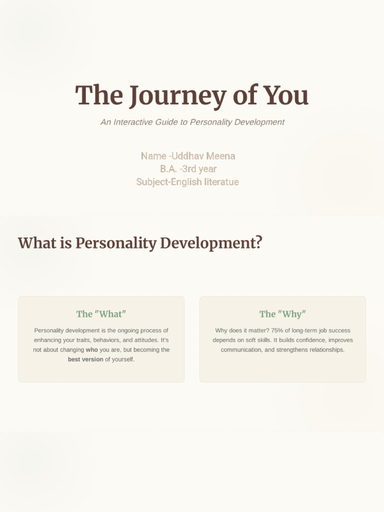 Personality Development 251117 132833 | PDF