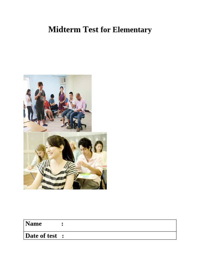 Mid-Test - EC | PDF | Grammar | Human Communication