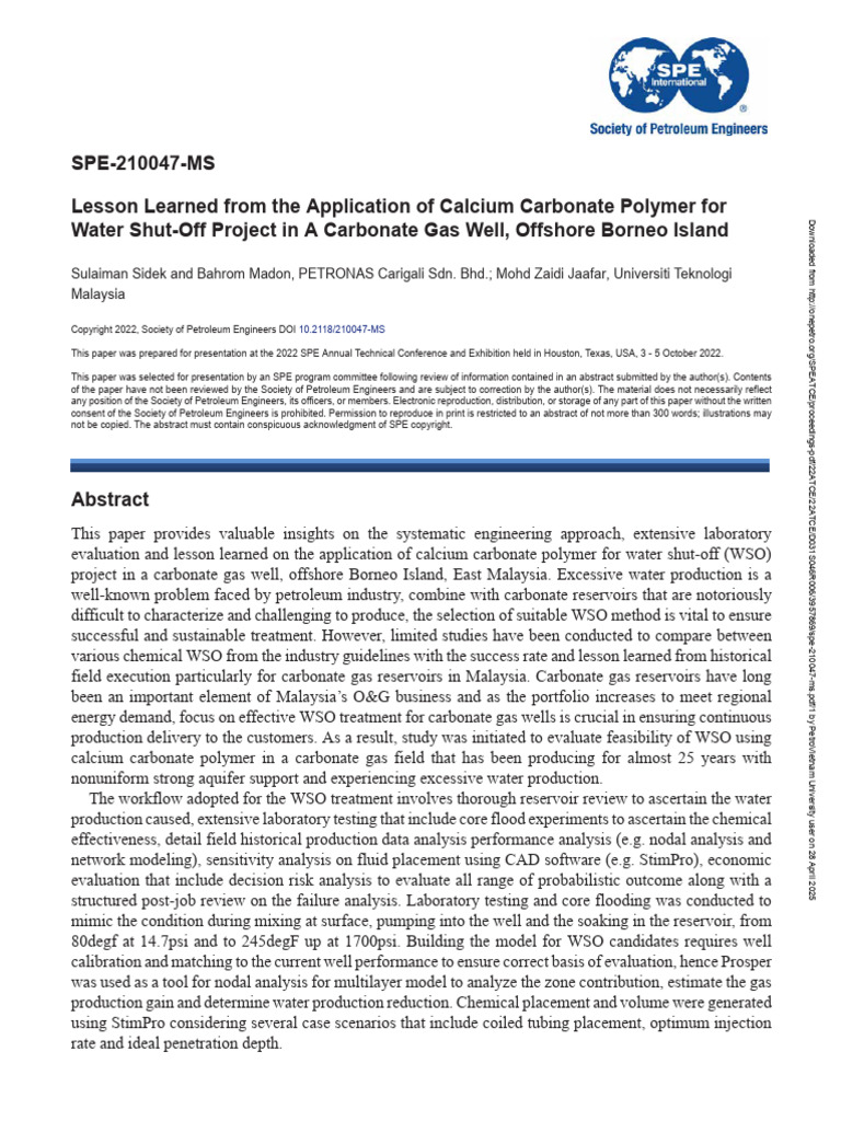 Spe 210047 Ms | PDF | Petroleum Reservoir | Natural Gas
