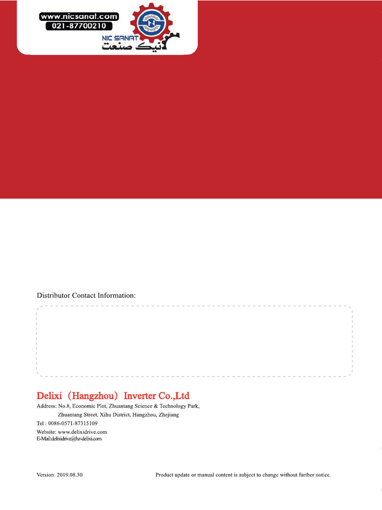 Inverter Delixi Catalog All | PDF