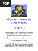 Allah Ne Ressemble Pas À Ses Créatures