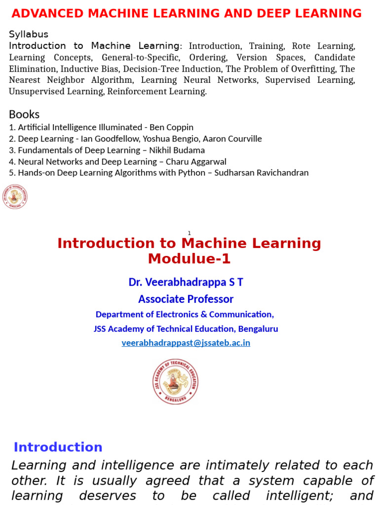 Advanced Machine Learning Syllabus | PDF | Machine Learning ...