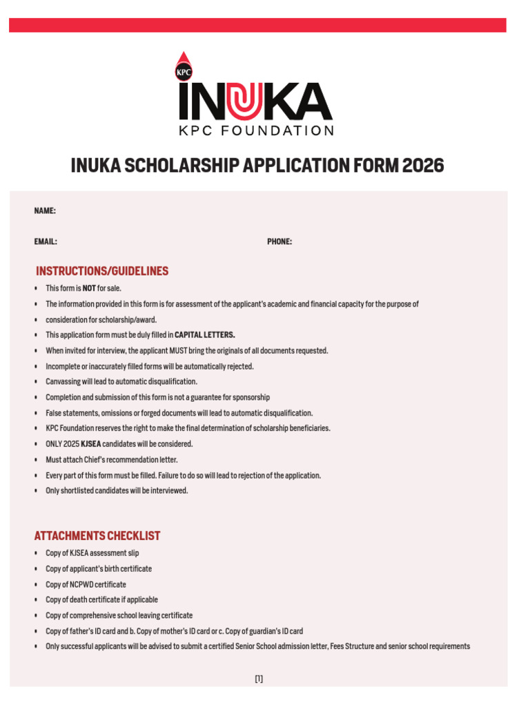 Inuka Plus Application Form | PDF | Birth Certificate