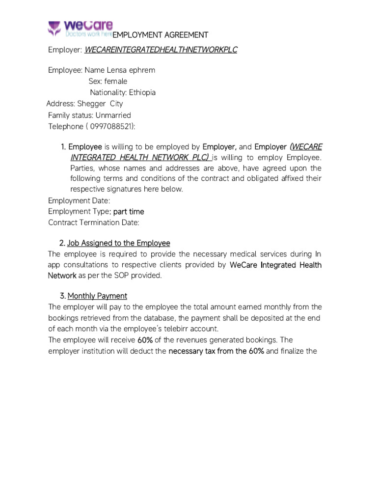 New REVISED EMPLOYMENT AGREEMENT | PDF | Employment | Labor Relations