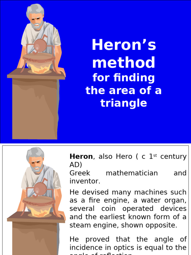 Heron's Method for Triangle Area Calculation | PDF | Mathematics ...