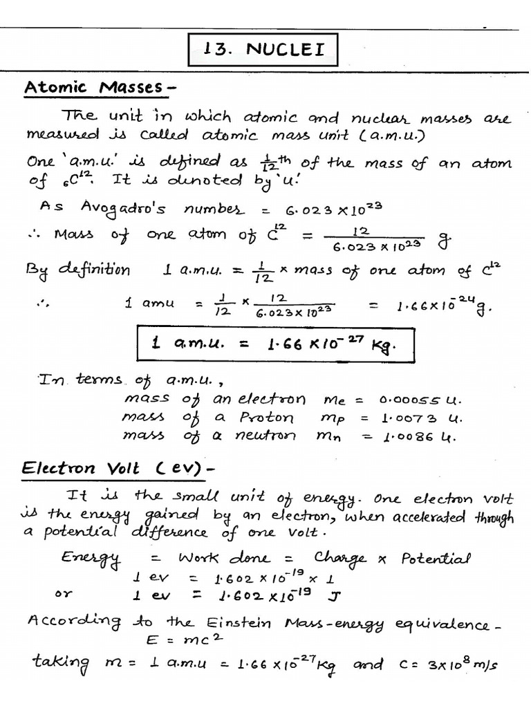 Chapter 13 Nuclei physics guru dev | PDF