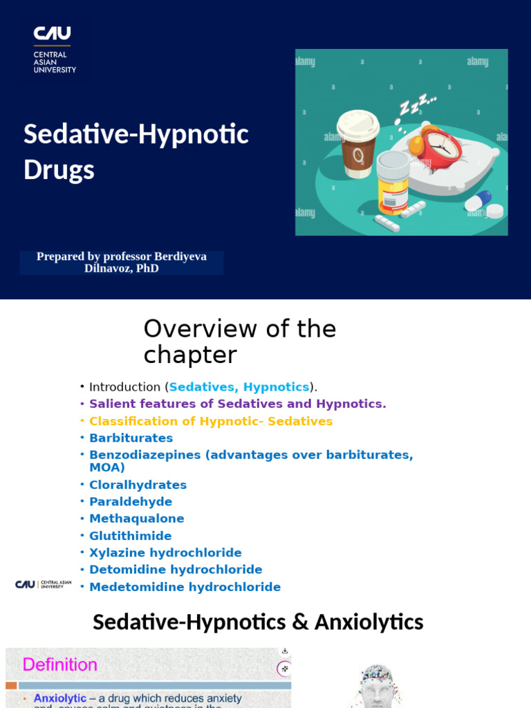 Overview of Sedative-Hypnotic Drugs | PDF | Benzodiazepine | Insomnia