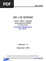 2M X 32 Sdram: 512K X 32bit X 4 Banks Synchronous DRAM LVTTL (3.3V)