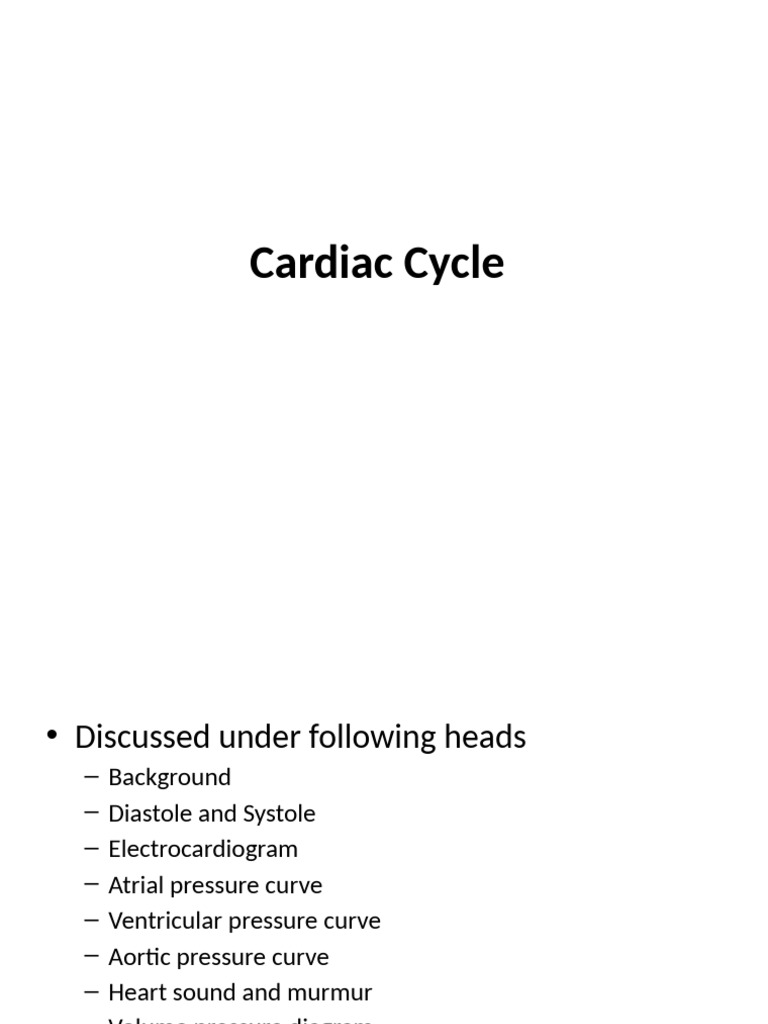 Understanding the Cardiac Cycle Dynamics | PDF | Diastole | Ventricle ...