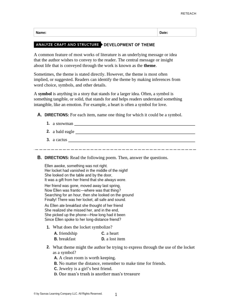 Understanding Themes and Symbols in Literature | PDF