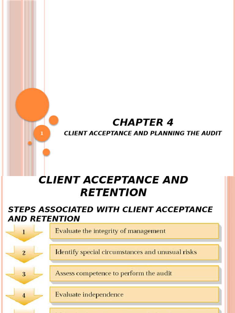 Audit Client Acceptance and Planning Guide | PDF | Audit | Risk