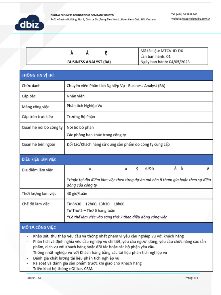 Fresh Look at Dbiz Jd Business Analyst 2025