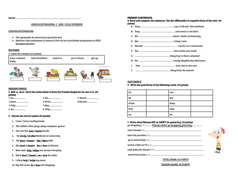 Evaluation Criteria for English Exam | PDF | Language Mechanics | Syntax