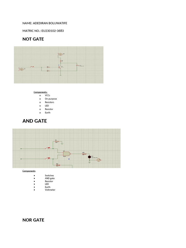 Logic Gate Components Overview | PDF