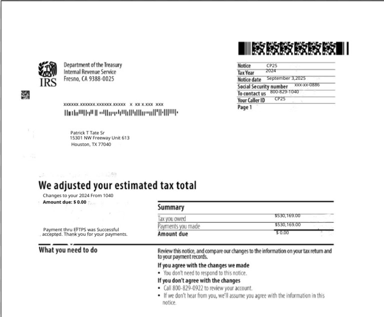 2024 CP25 Tax Document Summary | PDF