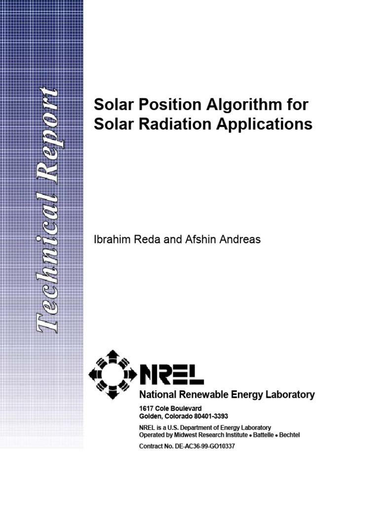 Solar Position Algorithm Overview | PDF | Astronomy