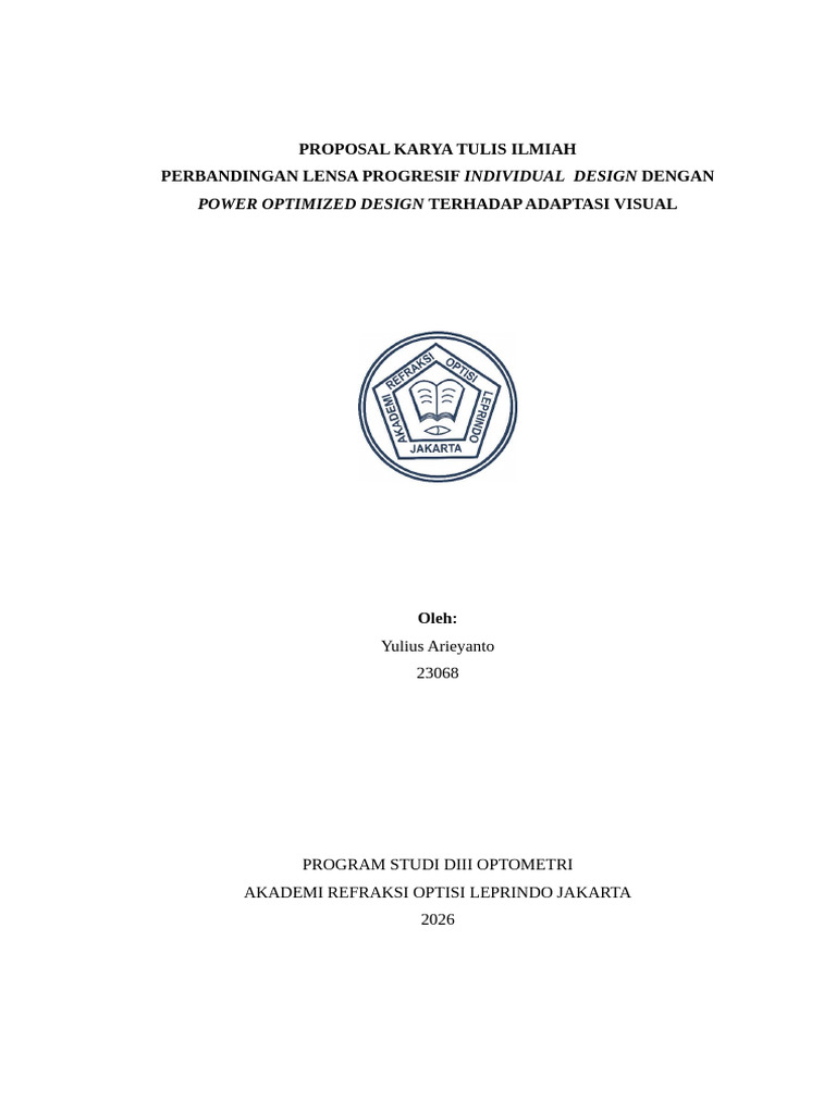Perbandingan Adaptasi Visual Lensa Progresif | PDF