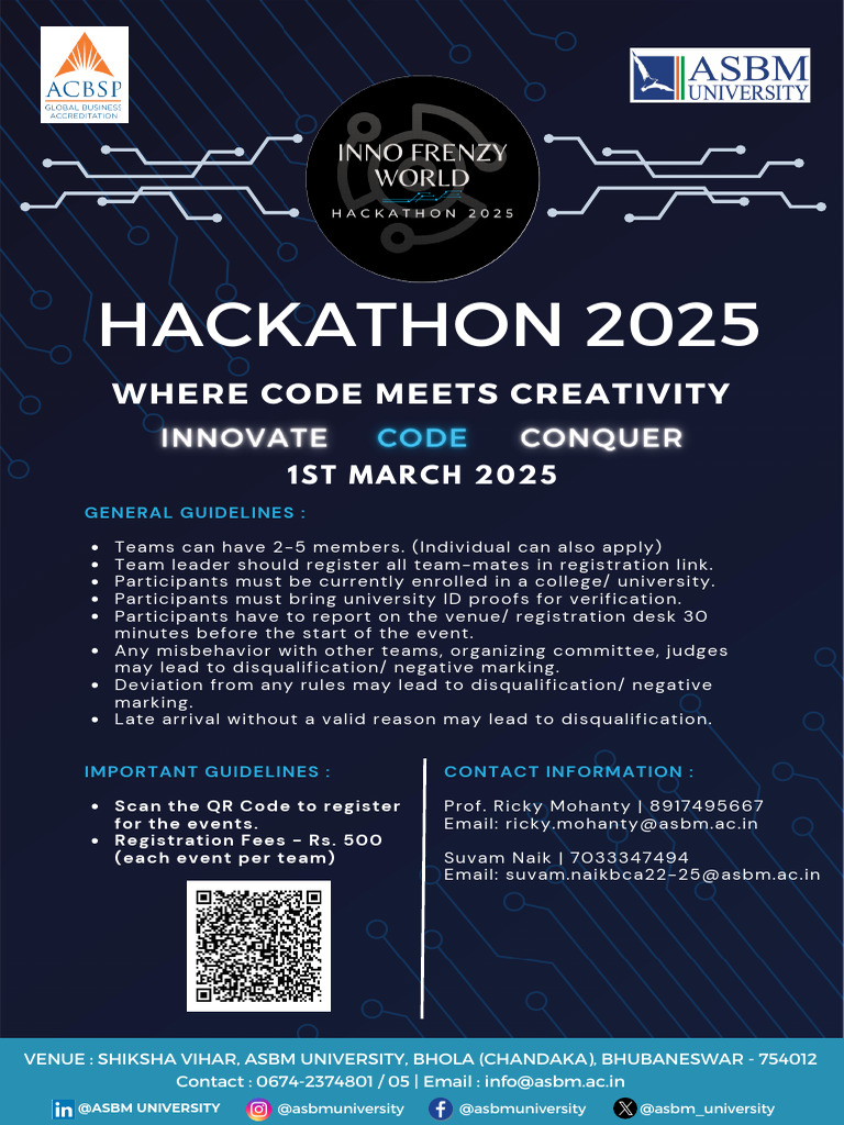 ASBM University Hackathon 2025 Guide | PDF | Computing