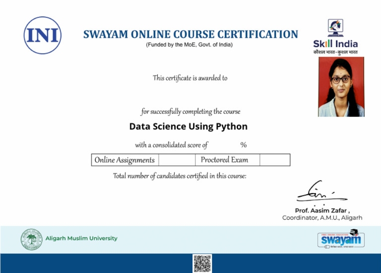 Data Science Course Certificate 2025 | PDF