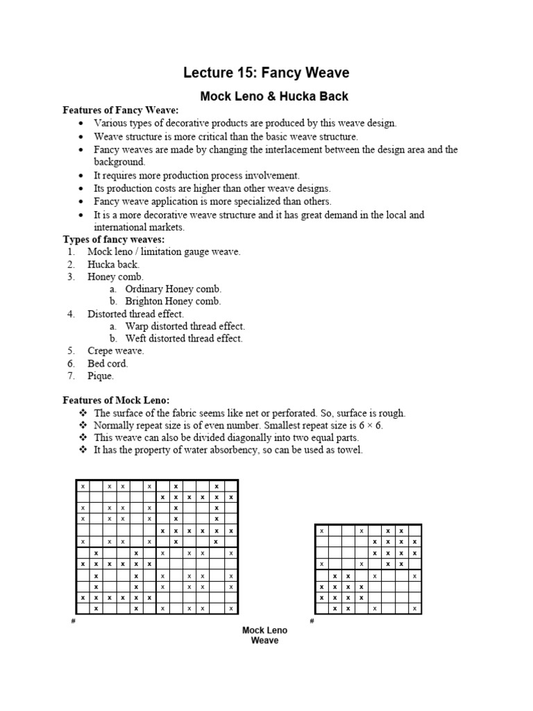Lecture 15 | PDF | Weaving | Textile Arts