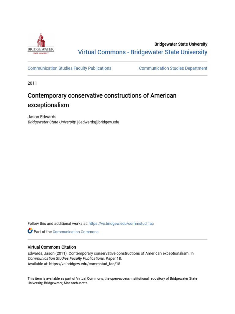 Conservative Views on American Exceptionalism | PDF | American ...