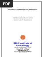 BNMIT File Structure Lab Manual