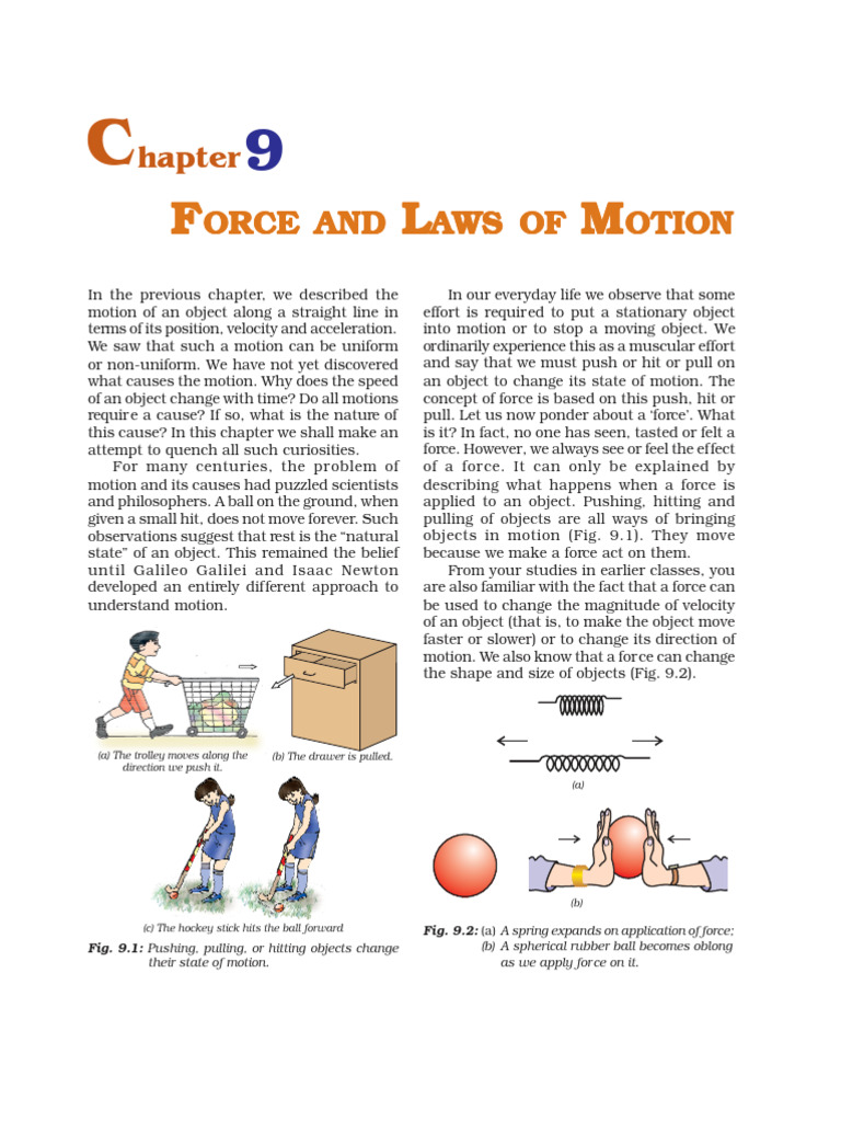 Understanding Force and Motion Principles | PDF | Force | Newton's Laws ...