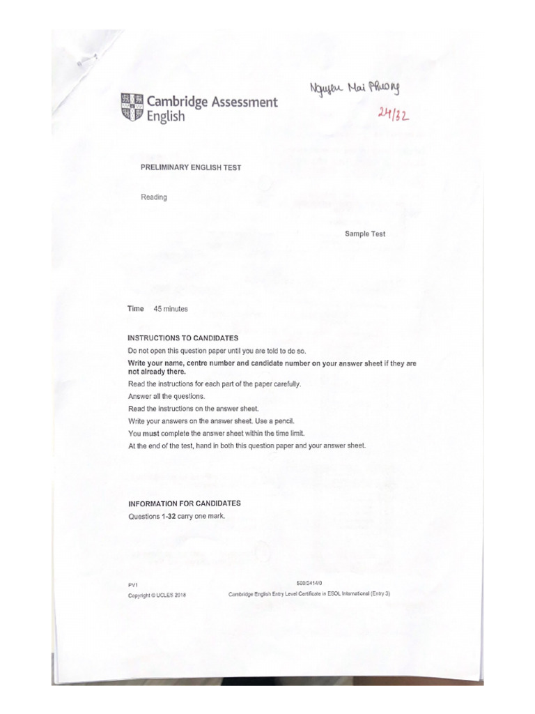 Cambridge Assessment | PDF