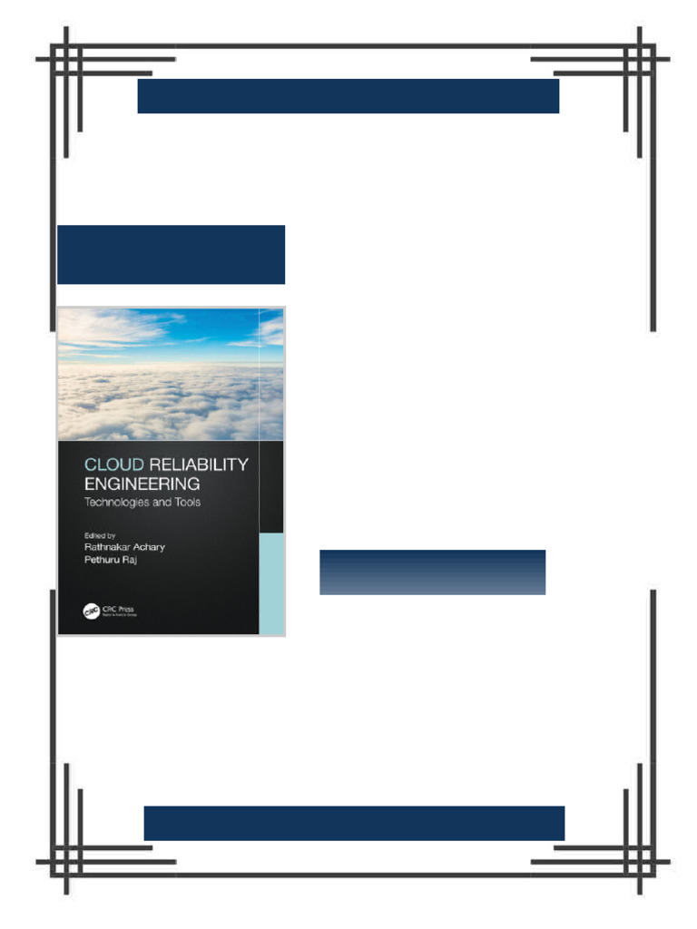 Cloud Reliability Engineering Technologies and Tools 1st Edition ...