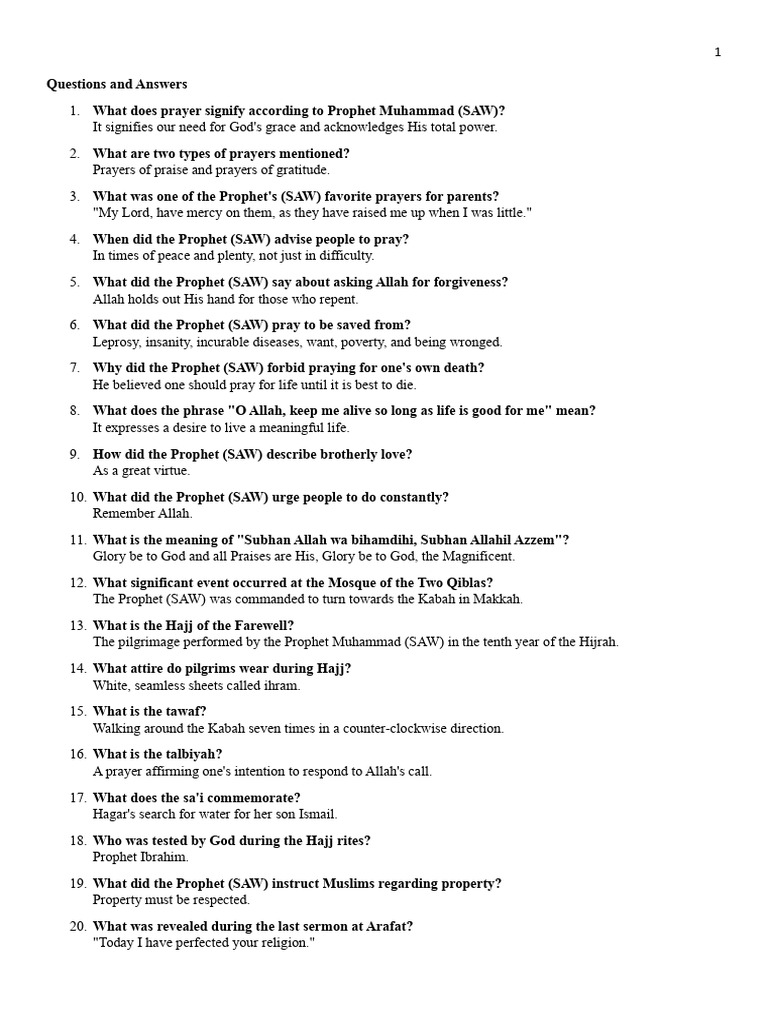 Teachings of Prophet Muhammad (SAW) | PDF | Muhammad | Quran